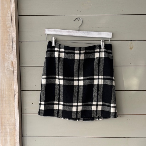 Noisy May Plaid Black and White Skirt - Picture 4 of 6